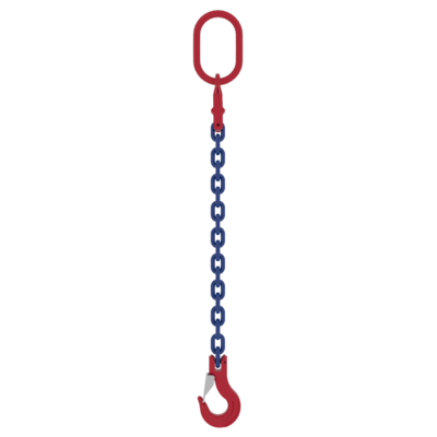 One leg chain sling with MC1 masterlink and SHC latch hook