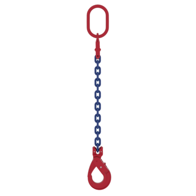 One leg chain sling with MC1 masterlink and SLC safety hook