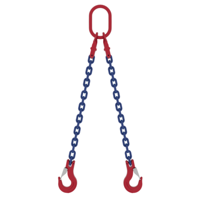 Two leg chain sling with MC2 masterlink and SHC latch hook