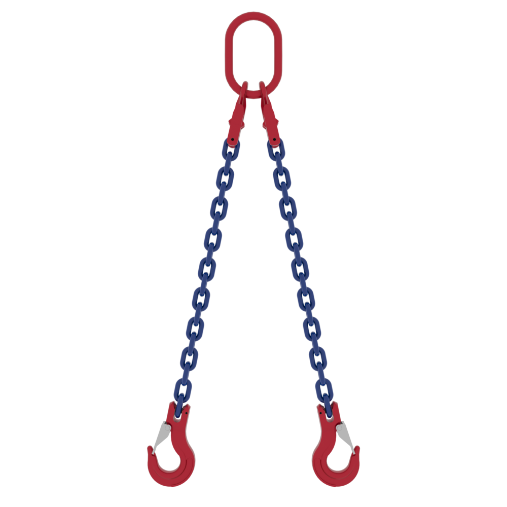 Chain Sling Powertex 2-leg with Masterlink MC2 and Latch Hooks, Grade 10