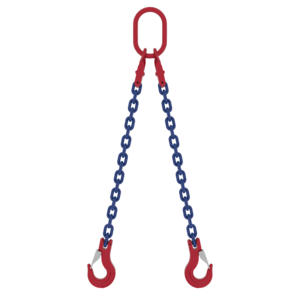 Two leg chain sling with MC2 masterlink and SHC latch hook