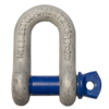Dee type shackle supplied with screw pin. High quality shackle for demanding environments. Grade 6.