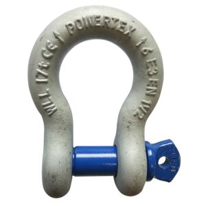 POWERTEX bow shackle PBSP (Bri pin), supplied with screw pin. According to EN 13889.