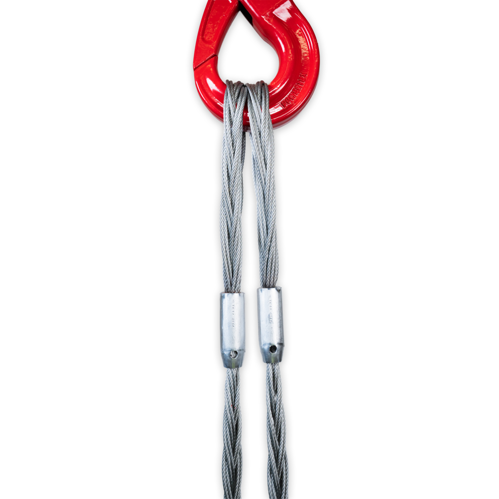 Powertex flat braided wire sling with hook