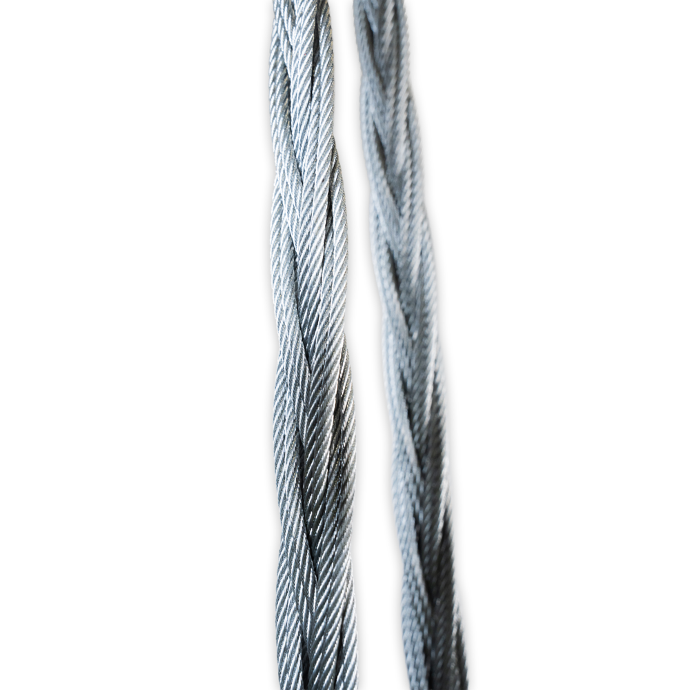 Steel flat braided wire sling for lifting loads