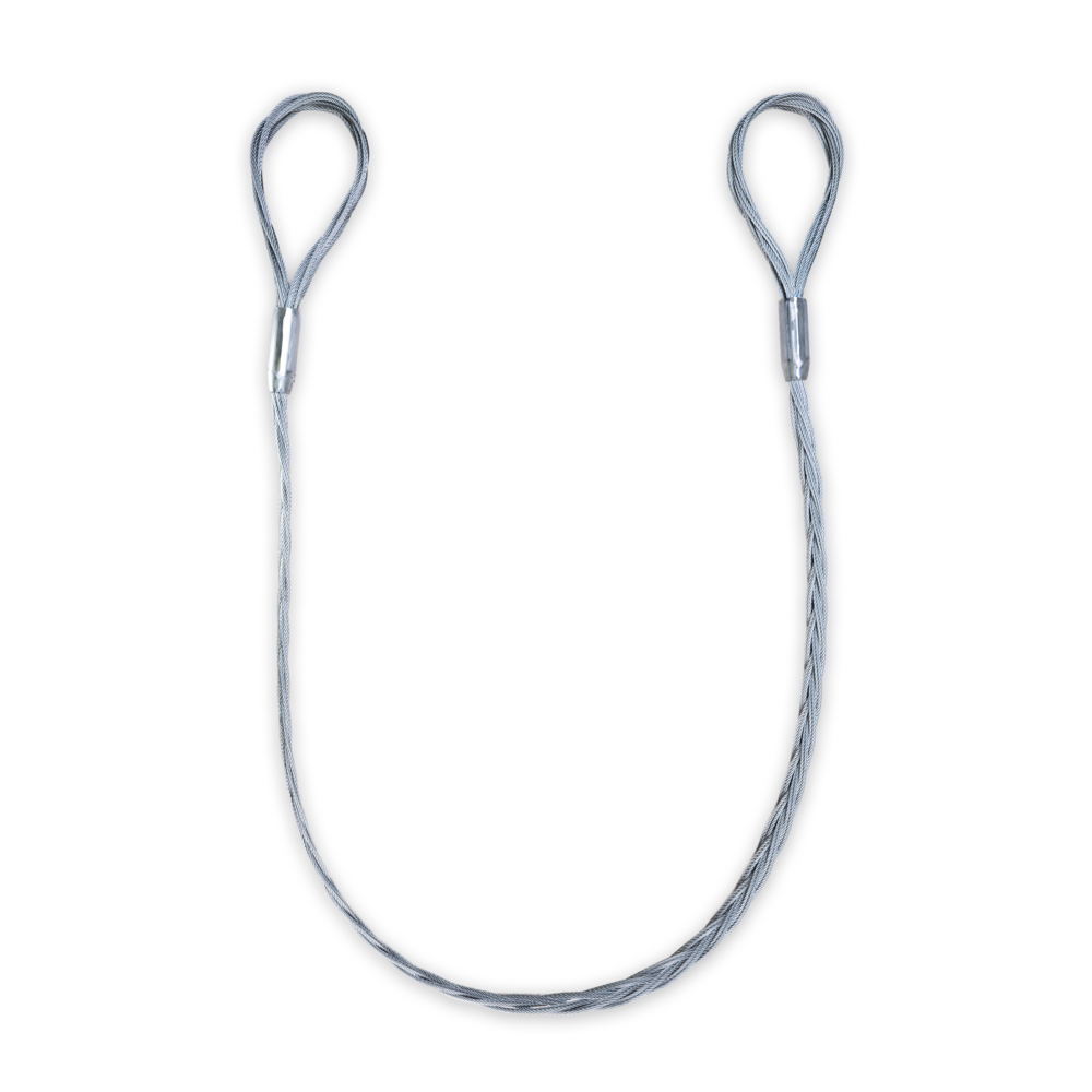 Lifting sling flat braided wire sling close view