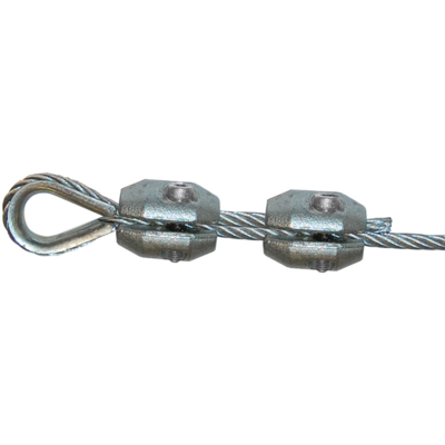 Recommended to use Eureka wire rope grips in pairs