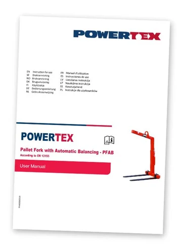 Powertex pallet forks PFAB manual