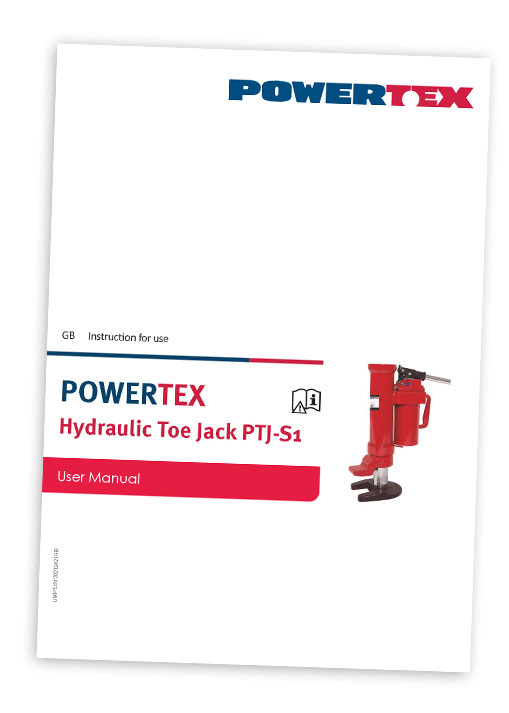 User Manual Powertex Hydraulic Toe Jack PTJ-S1